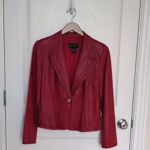 Red Studded Women's Blazer